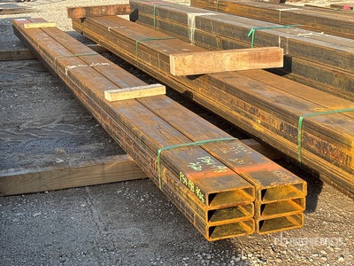 Quantity of (6) 2025 Kit Containers 10ga Wall 2" x 6" 19 ft Steel Tubing (Unused)