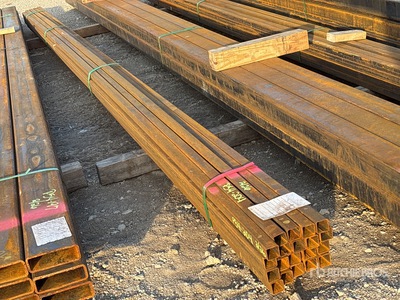 Quantity of (20) 2025 Kit Containers 13ga Wall 1.5" x 1.5" 20 ft Steel Tubing (Unused)