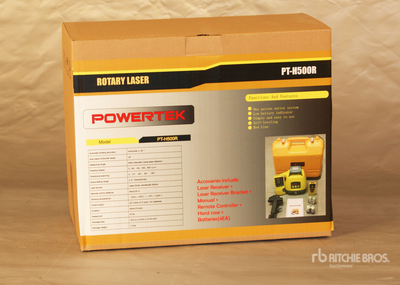 2024 Powertek PT-H500R Rotary Red Line Niveau laser (Unused)