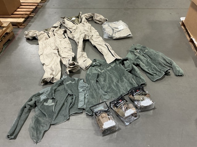 (5) Pairs of Fuel Handler&rsquo;s Coveralls, (12) Pistol Holsters & Assorted Items