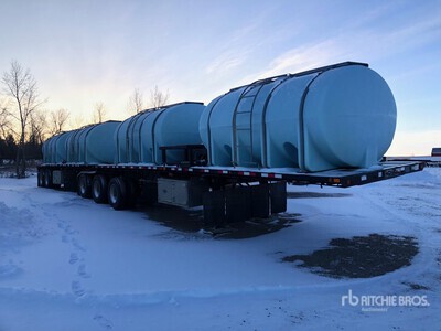 2014 Doepker 32 Ft Tri/A Super B-Train Lead Flatbed Trailer