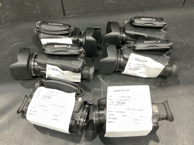 (6) Canon Camcorders
