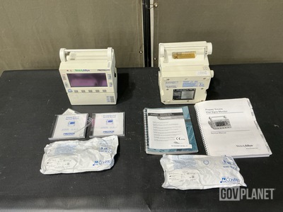 (2) Welch Allyn Propaq 206 EMPS Patient Monitor w/Storage Cases