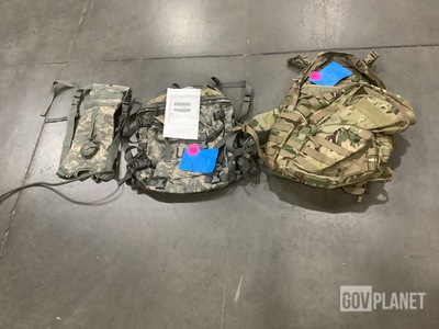 (4) MOLLE II Medium Packs, (9) Assault Packs & Assorted Items