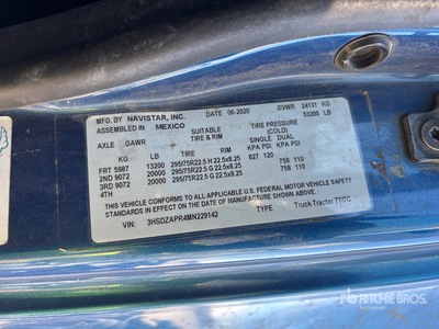 2021 International LT625 6x4 3- Achs Sattelzugmaschine mit Schlafkabine