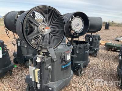 (3) Power Breezer Portable Misting Coolers