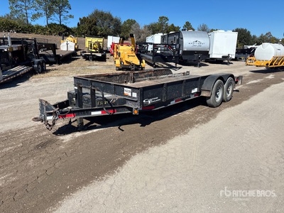 2019 B & B Fabrication CT7T182 18 ft T/A Utility Trailer