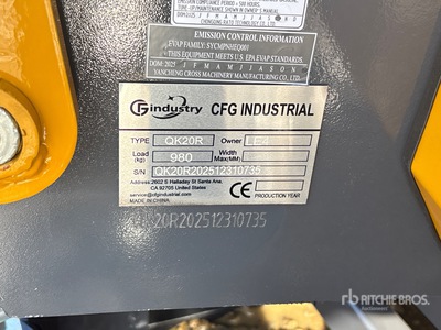 2026 CFG QK20R Mini Excavator (Unused)