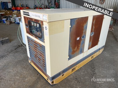 Kawakenki KK50 50 kVA Skid-Mounted Generator Set (Inoperable)