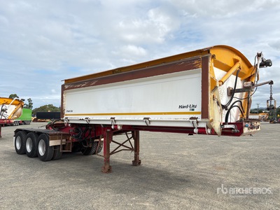 2019 Roadwest 5.2 m Tri/A B-Double Lead Hard-Lite Remorque à benne latérale