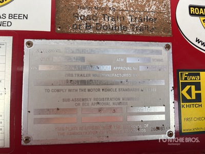 2020 Roadwest 5 m Tri/A B-Double Lead Side Dump Trailer