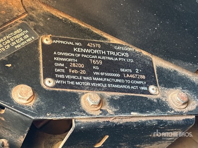 2020 Kenworth T659 6x4 Tracteur Routier Couchette