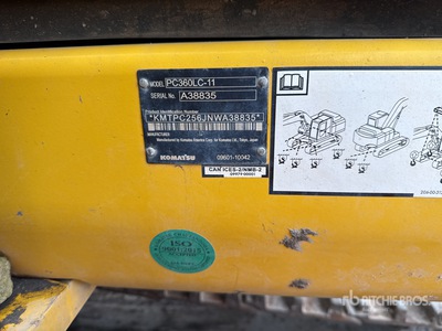 2022 Komatsu PC360LC 11 Tracked Excavator