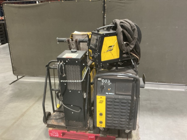 (1) ESAB SVI 450i CVCC Mig Welder w/4HD Wire Feeder & (1) ESAB 5002CW Mig Welder