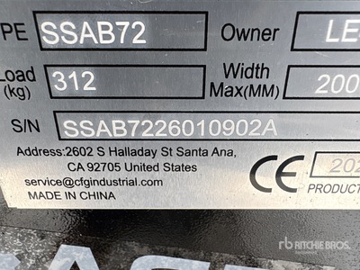 2026 Mower King ECSSTR072 72 in Skid Steer Tiller (Unused)