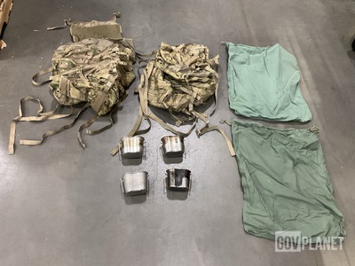 (14) Large Field Rucksacks, (54) Water Canteen Cups & Assorted Items