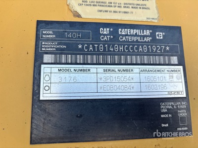 2006 Cat 140H VHP Plus Motor Grader