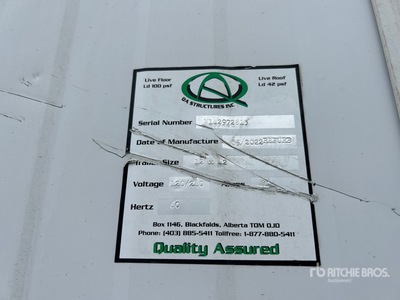 2022 QA Structures 42 ft x 12 ft 2 Person Skid-Mounted Double-Ended Mobile Camp