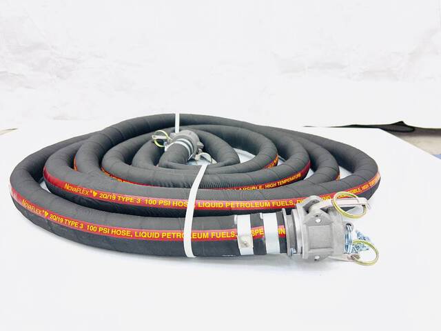 Quantity of (10) 1.5 in x 25 ft Semi Rigid Fuel/Water Hose w/ Camlocks (Unused)
