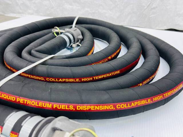 Quantity of (10) 1.5 in x 25 ft Semi Rigid Fuel/Water Hose w/ Camlocks (Unused)