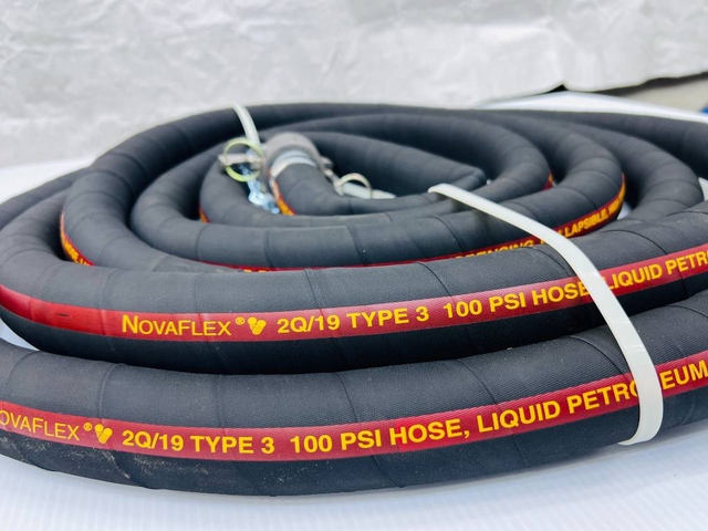 Quantity of (10) 1.5 in x 25 ft Semi Rigid Fuel/Water Hose w/ Camlocks (Unused)
