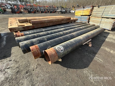 Quantity of (6) 36 in OD x 3/8 Wall 12 ft Galvanized Casing Tubo