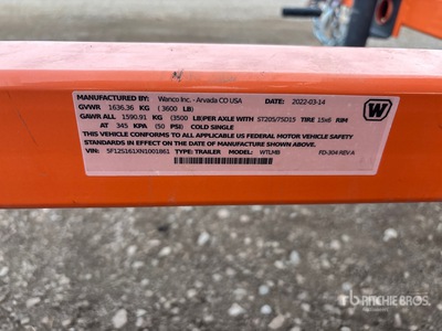 2022 Wanco WTLMB Solar Babillard