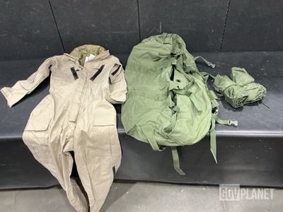 (2) Pairs of Fuel Handler’s Coveralls, (54) Clothing Bags & Assorted Items