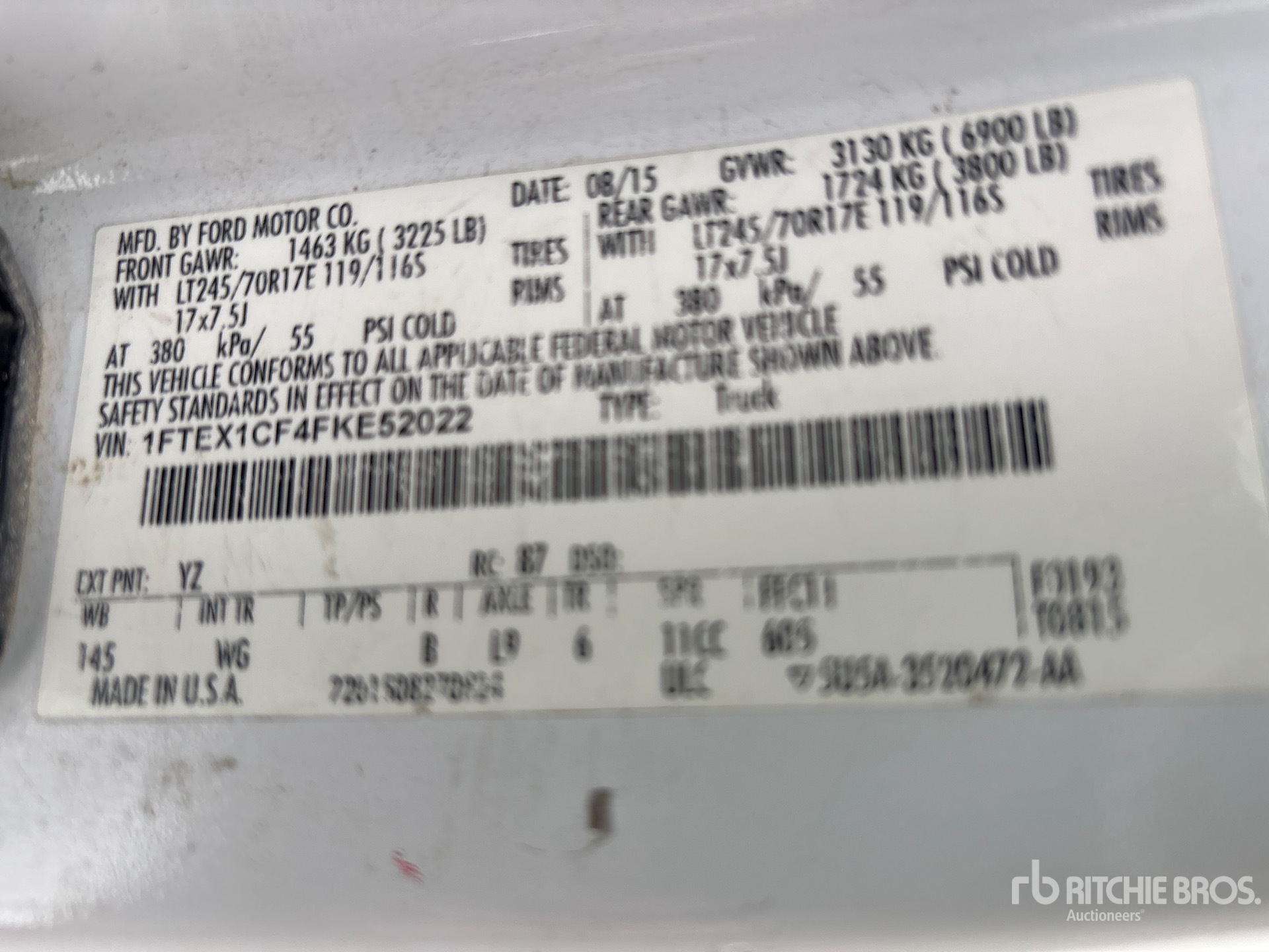 2015 Ford F-150 XL 4x2 Extended Cab Pickup