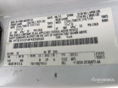 2015 Ford F-150 XL 4x2 Extended Cab Pickup