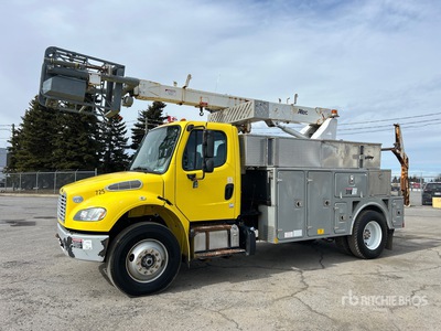 2017 Altec T40P 35 ft on 2018 Freightliner M2 106 4x2 Cable Placer Camion de cubo