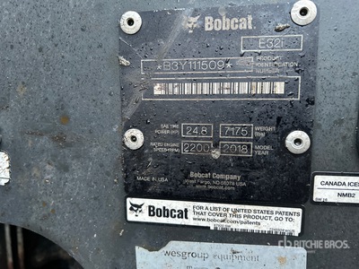 2018 Bobcat E32 Minikoparka