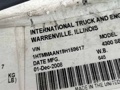 2009 International 4300 SBA 4x2 Van Truck (Inoperable)