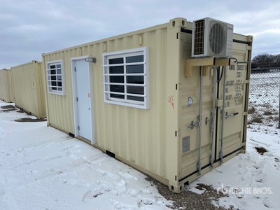2025 20 ft 20 ft x 8 ft Skid-Mounted Mobile Office Storage Container (Unused)