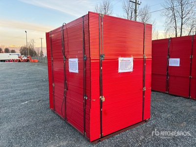Quantity of (90) 8 ft x 6 ft Powder Coated Canex Transenne da cantiere (Unused)