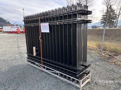 Quantity of (20) 10 ft x 7 ft Powder Coated Wrought Iron Schermen (Unused)