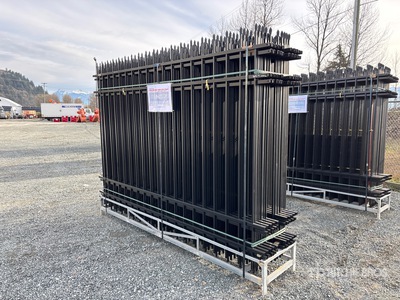 Quantity of (20) 10 ft x 7 ft Powder Coated Wrought Iron Schermen (Unused)