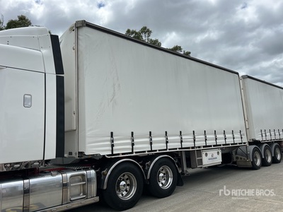 2016 Vawdrey Tri/A B-Double Lead Curtain Side Trailer