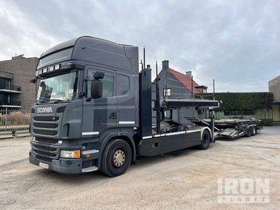 2012 Scania R440LB Car Carrier Truck w/ Kaessbohrer APT1012B-18 Trailer