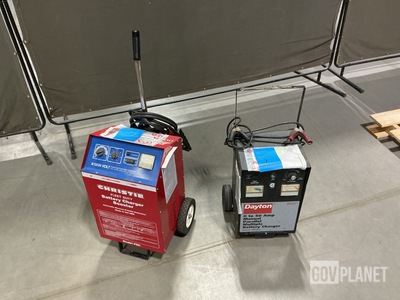 (1) Christie FDC Battery Charger & (1) Dayton 141-245-903 Battery Charger