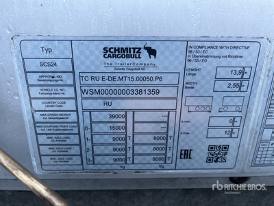 2022 Schmitz Tri/A Remolque Portamaquinaria