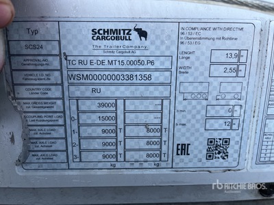 2022 Schmitz Tri/A Remolque Portamaquinaria