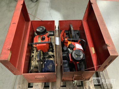 (2) Homelite XL-98D Multi-Purpose Saws & (2) Tool Boxes