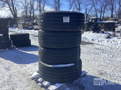 (2) Goodyear 445/65R22.5 Tires & (2) Continental 445/65R22.5 Tires