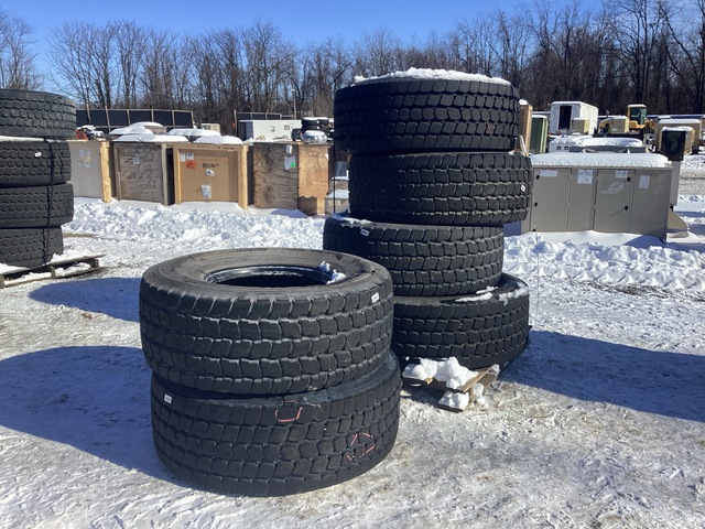 (3) Goodyear 445/65R22.5 Tires & (3) Continental 445/65R22.5 Tires