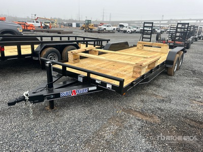 2026 Double A 20 ft T/A Remolque Portamaquinaria