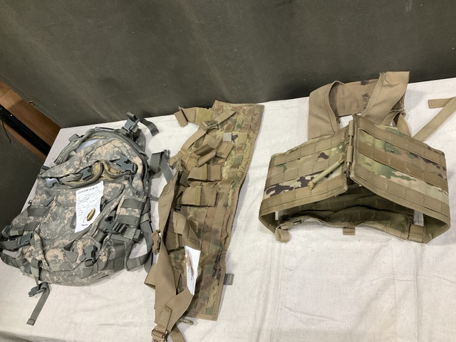 (22) Assault Packs, (29) Tactical Assault Panels & Assorted Items