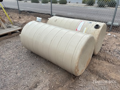 Quantity of (2) Enduraplas 150 gal Skid Mounted Plastic Tank