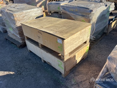 Quantity of (4) Pallets of Cast Steel Table Leg Feet and Table Tops