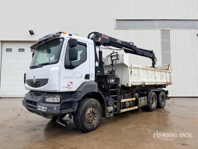 2010 Hiab 144B-2HIDUO 4600 kg on 2011 Renault Kerax 370 DXi Renault Kerax 6x4 Camion Bi-Benne Camion-benne avec grue